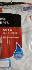 Hanes 3 pcs soft breathable lay flat collar tagless T-shirt white men Sz 2XL