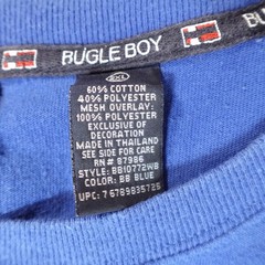 Y2K Bugle Boy Shirt Mens 2XL Blue Team Sport Jean Co Mesh back Graphic Tee Top