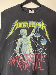 2000s Metallica And Justice For All Chopped Distressed Shirt Mens Size Medium