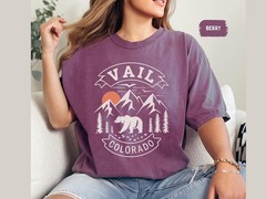 Vintage Vail Colorado Ski Mountain Travel Resort Retro Comfort Tee