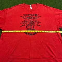 Vintage Red The Revolution Will Be Podcasted and Tin Foil Hat T-Shirt Sz 2XL