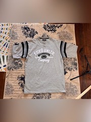 Ecko Unltd Grey T-Shirt with Black and White Sleeve Stripes
