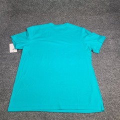 Nike Shirt Mens Large Turquise Green White Futura Logo Sportswear Cotton Tee 28
