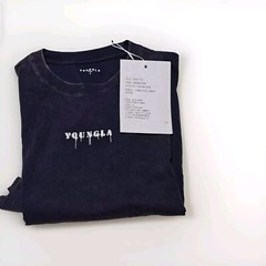 YoungLA #4018 Sample PC Foundation Cropped Tee SZ LG Oversized DRIP Logo Nwst