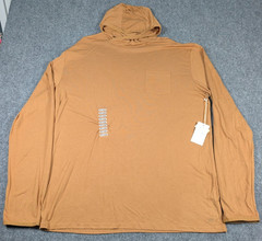 Free Fly Bamboo Lighweight Hoodie Mens 2XL Ochre Brown Sun UPF 30+ NWT