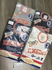 Bulk purchases great value‼【2-PACK White】S-2XL WHITESVILLE T-SHIRT WV73544