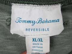 Tommy Bahama Shirt Mens Extra Large Green Reversible Crew Neck Marlin Casual*