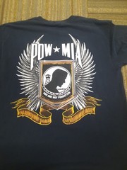 POW MIA T-Shirt Size L Vintage 90’s Dark Blue-see Description