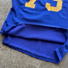 Vintage 60s Durene Football Jersey Blue Yellow Short Sleeve Number 73 Mens XL