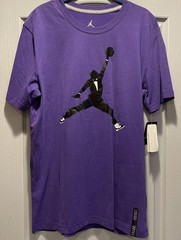 2012 NWT Nike Air Jordan Retro 11 Concord Jumpman Tuxedo T-shirt Size L *SEE PIC