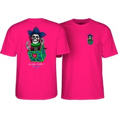 Powell Peralta Skateboard Shirt Chris Hiett Skull Heliconia