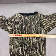 Vintage Spartan Shirt Mens Medium Green Realtree Made USA 90s Ringer Hunt Faded