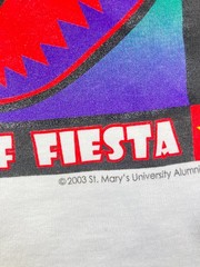 Hanes San Antonio Fiesta Clambake T-Shirt Mens L White Cotton 2003 Vintage