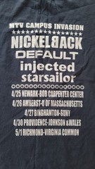 2002 MTV Campus Invasion LARGE Tour Shirt Nickelback Default Injected Starsailor