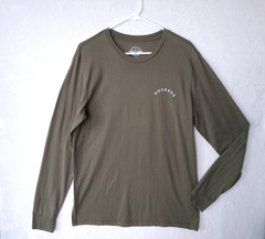 Dockers Mens Long Sleeve T Shirt M Olive Green Crew Neck Tee Shirts Cotton Knit