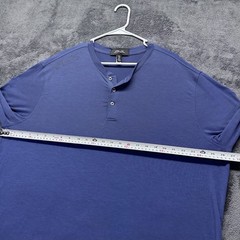 RLX Ralph Lauren Performance Stretch Henley Mens 2XL Long Sleeve Shirt Blue