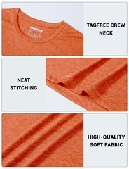 Mens Short Sleeve Athletic Shirt Gym Workout Runing Performance Dry Fit Casual T