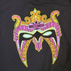 NWOT WWE Wrestle Mania NOLA 2018 Sz XL Shirt Mardis Gras Mask Ultimate Warrior