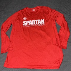 Unisex Spartan Race Volunteer Tee Shirt Red Long Sleeve Craft Brand Size X Large