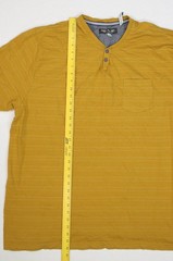 Free Planet Shirt Mens 4X Yellow Henley Organic Cotton Pocket Sustainable