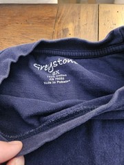 Greystone Mens Shirt 8X Tee Short Sleeve Blue Cotton Crew Neck Comfy Casual