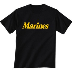 Marines Short Sleeve T-Shirt in Black – Adult Small to 5X-Large