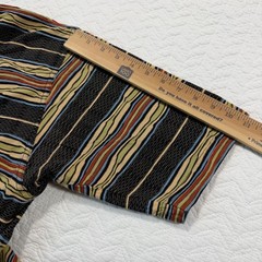 VTG Giorgio Danieli Mens Knit Shirt XL 3D Textured Wavy Stripe Multi Italy Made
