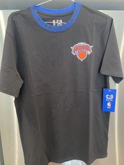 NWT New York NY Knicks Black Dead Ringer T-shirt Large NBA Basketball Ultra Game