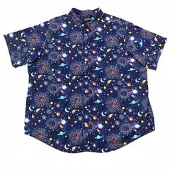 Cremieux Mens Space All Over Print Short Sleeve Shirt Size 3XB