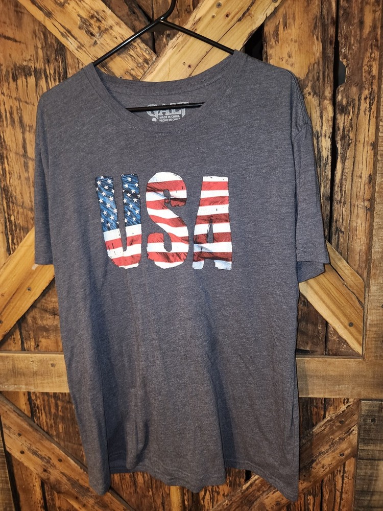 Galt T Shirt Men’s Large Gray USA Center Logo Graphic Print