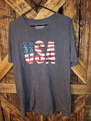 Galt T Shirt Men’s Large Gray USA Center Logo Graphic Print