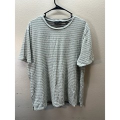 Vince Short Sleeve T-Shirt Men’s Crewneck Tee XL Gray Striped Relaxed Basic
