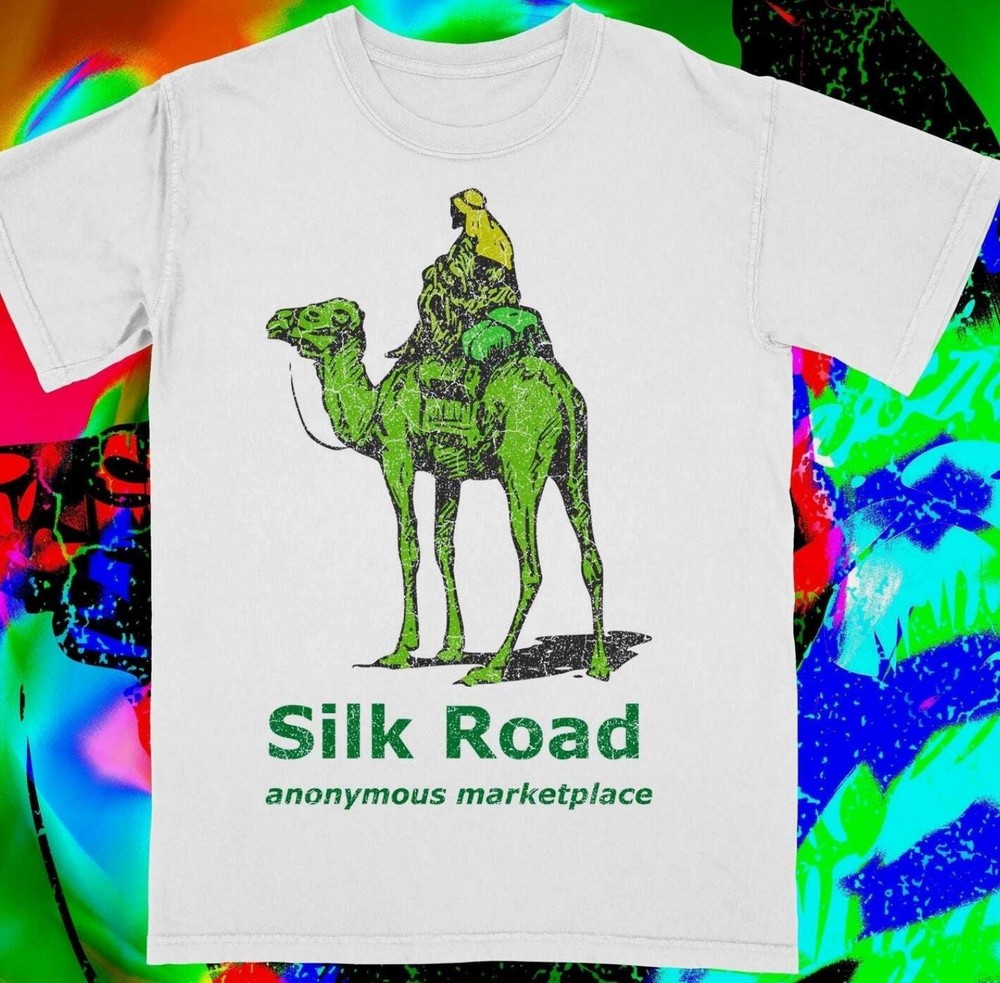 Silk Road Anonymous Marketplace Logo Promo Vintage Washed White T-shirt