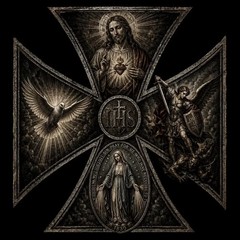 Men’s Christian Warrior Cross Shirt, Saint Michael Faith Apparel shirt