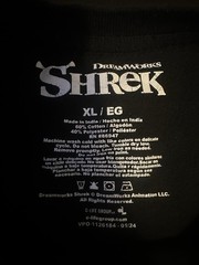 Dreamworks Men’s Black Shrek T Shirt Size XL Pullover Casual Comfort Cartoon