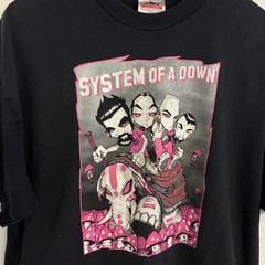 Vtg Y2K System Of A Down 02 Cartoon Shirt Adult XL Band Rock Merch Tour Tee