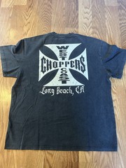 NEW Distressed West Coast Choppers Shirt Black Fade Mens XL