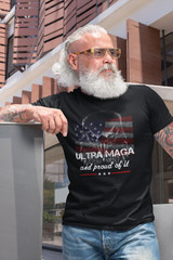 Ultra MAGA Joe Biden Funny Tshirt Political Shirts Trump 2024 American Flag