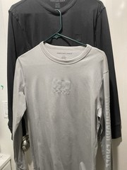 Lots of 2 American Eagle Long Sleeve Men NWT Gray Size Small Black Size XS