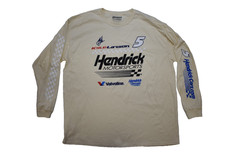 Hendrick Motorsports Kyle Larson #5 Mens Oversized Cream Long Sleeve Shirt New L