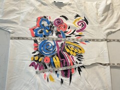 VTG Aerodynamics Dance Single Stitch Art Tee Drawstring Shirt White One Size