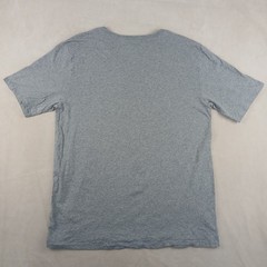 Hugo Boss XXL Mens T Shirt 22×30 Wide Neck Gray Embroidered Logo ** Fits Medium