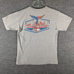 Salt Life Mens Large Gray Cotton USA Whale Graphic Short Sleeve Pocket T-Shirt