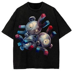 P0kemon Electric Steel Type Heavy Cotton Graphic Fans And Lovers Anime T-Shirt