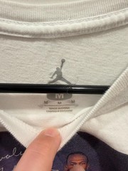 Vintage Nike Air Jordan Retro 1 OG MJ Mondays White T-Shirt Size Medium