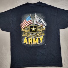 US Army Shirt Men XL Heavy Cotton Short Sleeve United States Armed Forces Defend