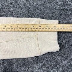 Eddie Bauer Henley Shirt Mens XL Beige Long Sleeve Waffle Knit Thermal Tagless