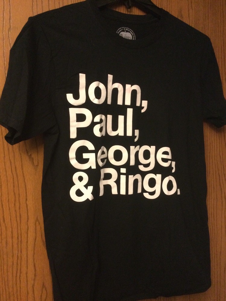 The Beatles – “John, Paul, George & Ringo” – 2012 Black Shirt – L.