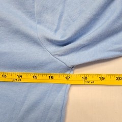 Vintage Mens Turtleneck Shirt Blue Long Sleeve Made in USA Small 90s VTG