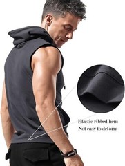 Men’s Workout Hooded Tank Tops Sleeveless Gym Training Bodybuilding T Shirt